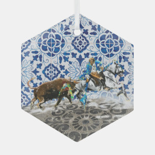 Portugese Azoren volkskunst Glas Ornament