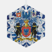 Portugese Azoren volkskunst Glas Ornament (Achterkant)