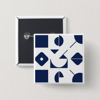 Portugese Azulejo Geometrisch Patroon Knop – Mode Vierkante Button 5,1 Cm