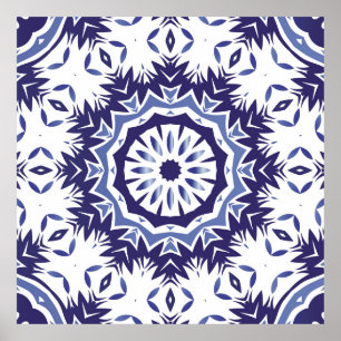 Portugese azulejo-keramiek voor sierdoeleinden. Mi Poster