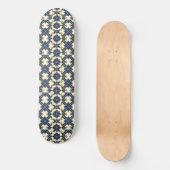Portugese Azulejo-patroon Skateboarddek – Blauw Skateboard (Voorkant)