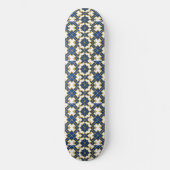 Portugese Azulejo-patroon Skateboarddek – Blauw Skateboard (Voorkant)