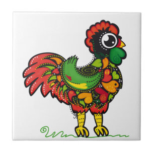 Portugese Barcelos Rooster Tegeltje
