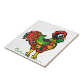 Portugese Barcelos Rooster Tegeltje (Zijkant)