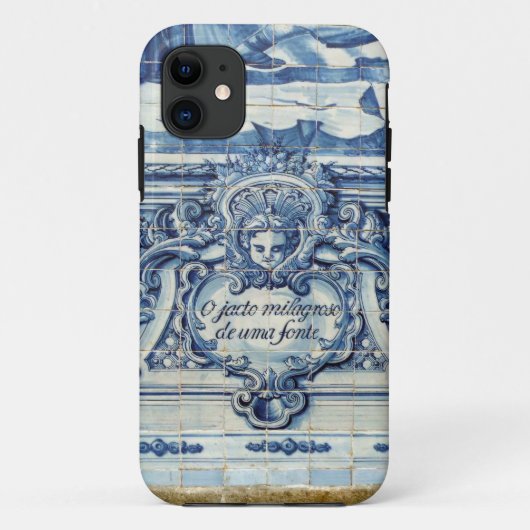 Portugese blauwe en witte tegels met engelen Case-Mate iPhone case (Achterkant)