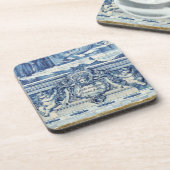 Portugese blauwe en witte tegels met engelen drankjes onderzetter (Linkerzijde)