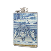 Portugese blauwe en witte tegels met engelen heupfles (Links)