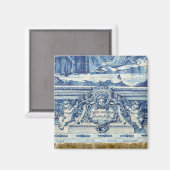 Portugese blauwe en witte tegels met engelen magneet (Voorkant / Achterkant)