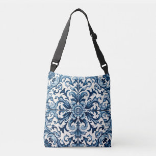 Portugese blauwe tegel crossbody tas