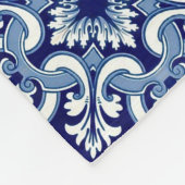 Portugese blauwe tegel fleece deken (Hoek)