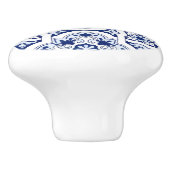 Portugese blauwe tegel keramische knop (Zijkant)