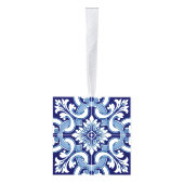 Portugese blauwe tegel kubus ornament (Rechts)