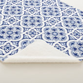 Portugese blauwe tegel sherpa deken (3/4)