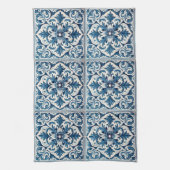 Portugese blauwe tegel theedoek (Verticaal)