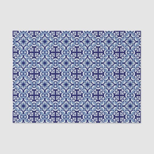 Portugese blauwe tegel tissuepapier (Voorkant)