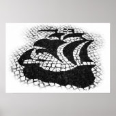 Portugese caravel poster (Voorkant)