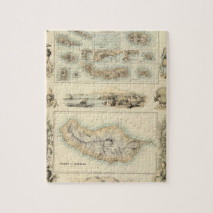 Portugese eilanden in de Atlantische Oceaan Legpuzzel