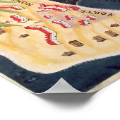 Portugese exploratiekaart van Mombassa Poster (Hoek)