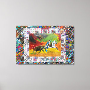 Portugese forcado canvas afdruk