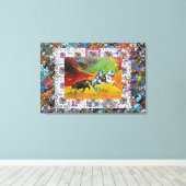 Portugese forcado canvas afdruk (Insitu (Houten vloer))