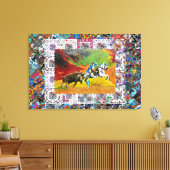 Portugese forcado canvas afdruk (Insitu (Woonkamer))