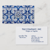Portugese geglazuurde Tegels Visitekaartje (Voorkant / Achterkant)