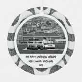 Portugese golven kasseisteen Eerste vakantie Metalen Ornament (Voorkant)