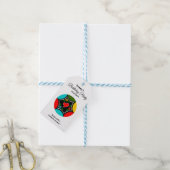 Portugese haan kleuren cadeaulabel (Met Touw)