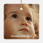 Portugese Haan met geschenken 1e Verjaardagsfeest Keramisch Ornament (Achterkant)