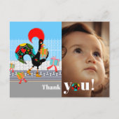 Portugese Hanen Verjaardagsfeest Bedankt Briefkaart (Voorkant)