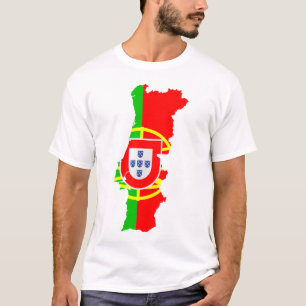 Portugese kaart en vlag t-shirt