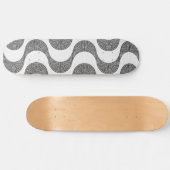 Portugese kasseien zwart-witte golven skateboard (Horizontaal)