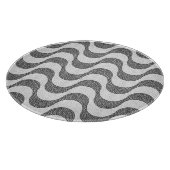 Portugese kasseien zwart-witte golven snijplank (Hoek)