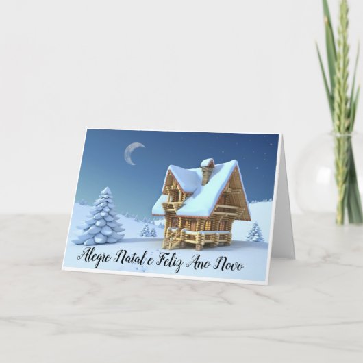 Portugese Kerstkaart met Groet 2 Feestdagen Kaart (Voorkant)