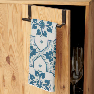 Portugese keukenhanddoeken, Mediterraan Blauw Wit Theedoek