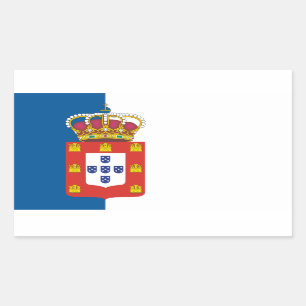 Portugese Koninklijke Vlag Rechthoekige Sticker
