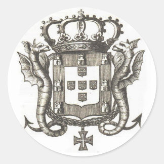 Portugese kuif ronde sticker