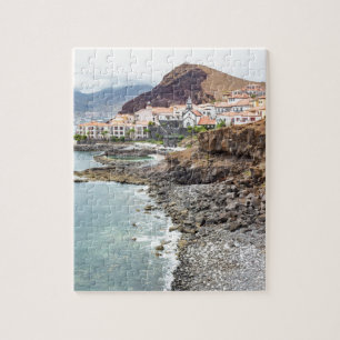 Portugese kust met zee strandbergen legpuzzel