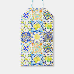 Portugese Majolica Azulejo Mediterrane Citroen Cadeaulabel