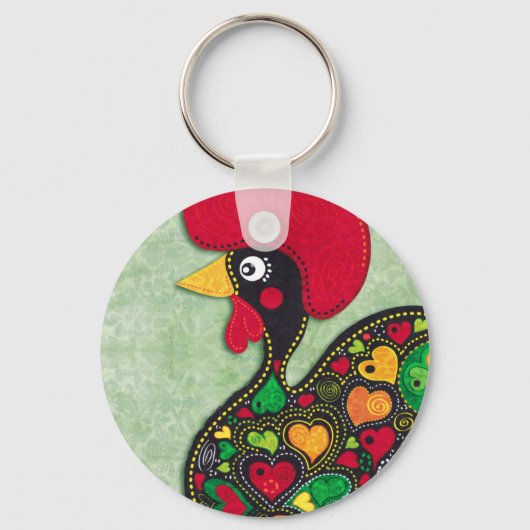 Portugese ooster sleutelhanger (Voorkant)