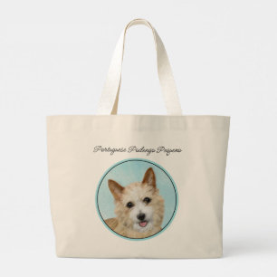 Portugese Podengo Pequeno Schilderij Originele Kun Grote Tote Bag