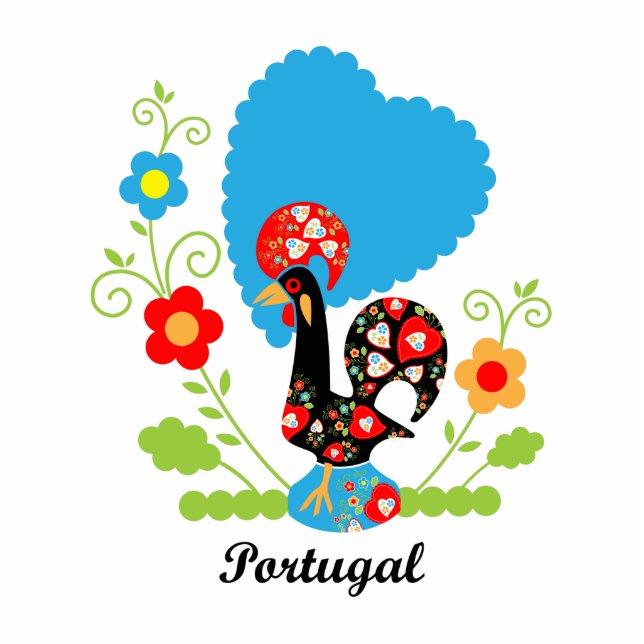 Portugese rooster fotobeeldje sleutelhanger (Voorkant)