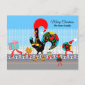 Portugese Rooster Gifts en Baubles Parade Briefkaart (Voorkant)