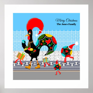 Portugese Rooster Gifts en Baubles Parade Poster