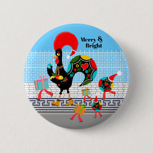 Portugese Rooster Gifts en Baubles Parade Ronde Button 5,7 Cm