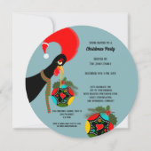 Portugese Rooster Holly Kerstfeest Bauble Kaart (Voorkant)