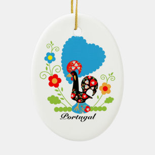 Portugese rooster keramisch ornament