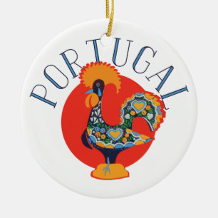 Portugese rooster keramisch ornament