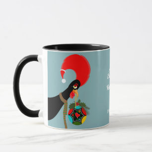 Portugese Rooster Kerstmis holly bauble Mok