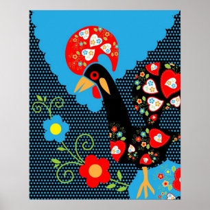 Portugese rooster poster